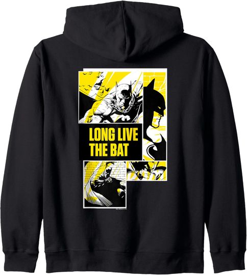 Discover Batman 80 Years Long Live Panels Zip Hoodie, Gift For Fans