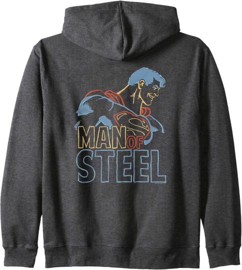 Discover Superman Colored Lines Zip Hoodie, Gift For Fans