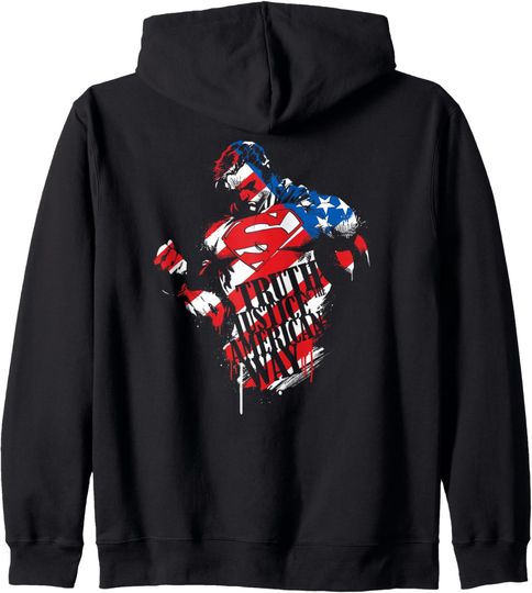 Superman The American Way Quote Zip Hoodie, Gift For Fans