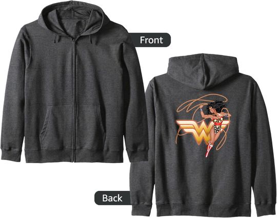 Wonder Woman Glowing Lasso Zip Hoodie, Gift For Fans