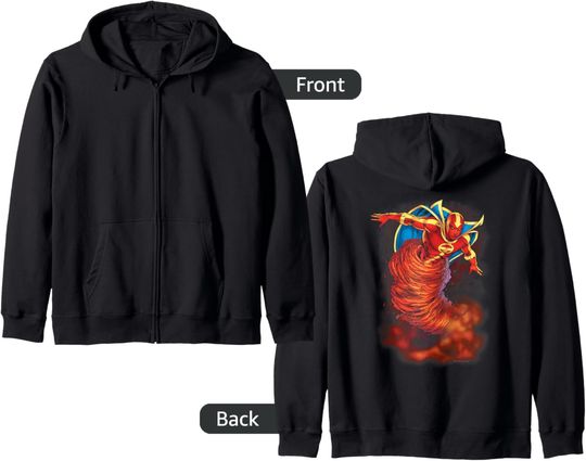 Justice League Red Tornado Cloud Zip Hoodie, Gift For Fans