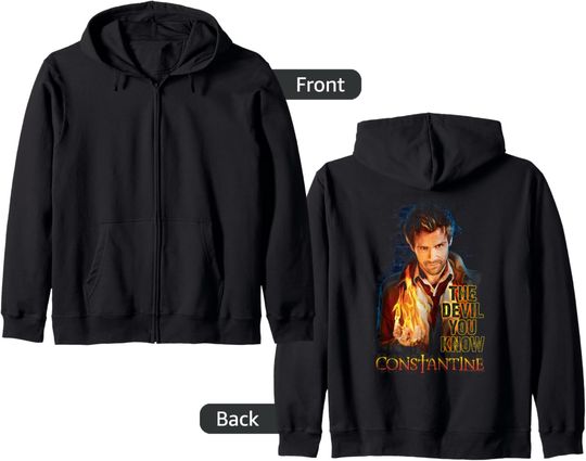 Discover Constantine Devil You Know Zip Hoodie, Gift For Fans
