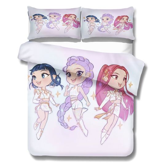 Discover Kpop Witch Hunting Girl Group Duvet Cover Set Idol Rumi Bedding Set Theme Bedroom Decor For Girls Christmas Gifts