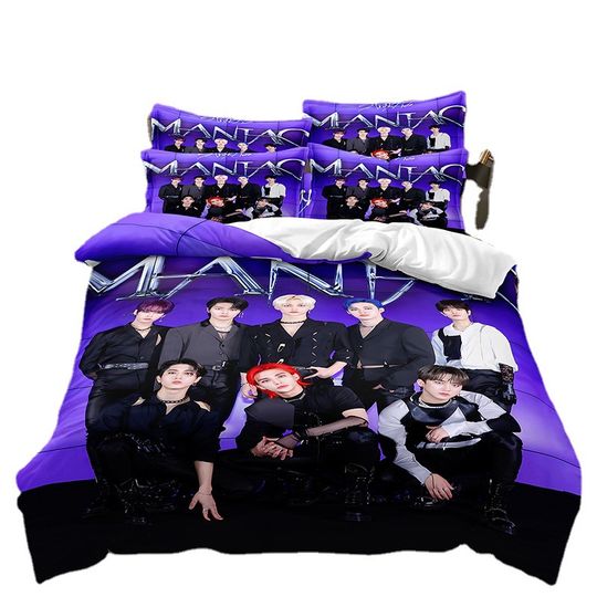 Discover Korean Fashion Singer Group Kpop Bedding Set Jung Kook SUGA Jimin Duvet Cover Bed Set Quilt Cover Pillowcase For Teenagers