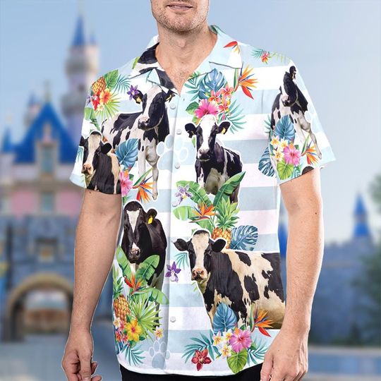 Discover Cattle Lovers Hawaii Shirt, Funny Cow Button Up Shirt Holiday, Famer Hawaiian Shirt, Summer Trip Gift, Cattle Lovers 3D All Over Print Shirt