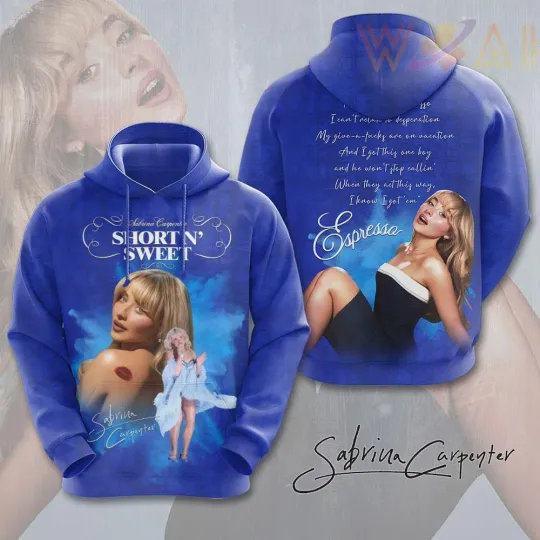 Discover Sabrina Carpenter Short N Sweet Tour All Over Print Hoodie