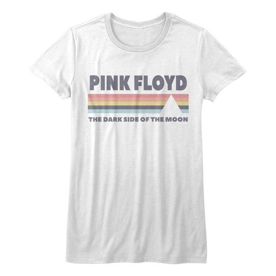 Pink Floyd Dark Side Of The Moon White Junior Women's T-Shirt