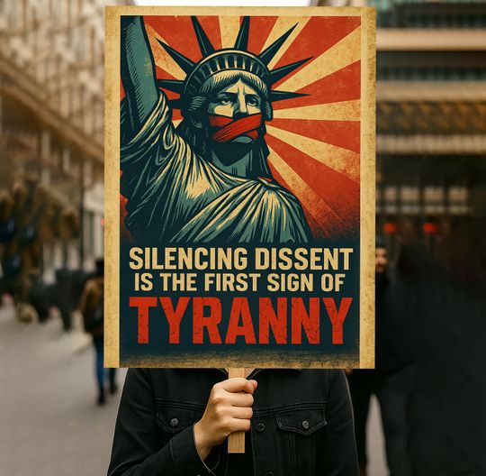 Discover No Kings No Tyrants Protest Sign PRINTABLE, Anti-Trump Anti Fascism Fascist Poster For March, Political Activist Rally Sign Digital Download