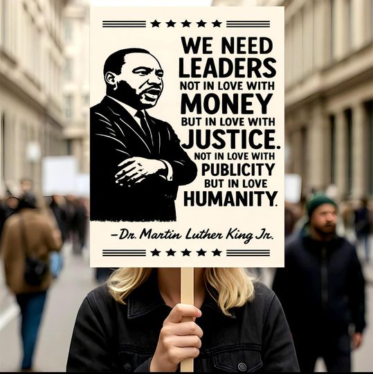 Discover Martin Luther King Jr Quote Poster, No Kings Rally Day Protests Sign, Anti-Trump, Political Activist Poster, Rally Sign, Resistance Poster