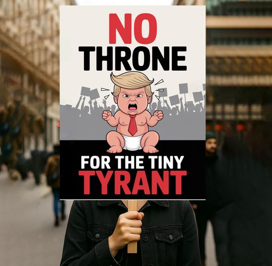 Discover No Kings No Tyrants Protest Sign PRINTABLE, Anti-Trump Anti Fascism Fascist Poster For March, Political Activist Rally Sign Digital Download