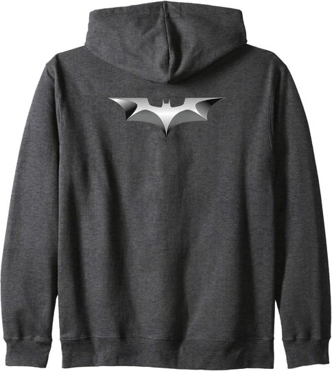 Discover Batman Dark Knight Metal Bat Logo Zip Hoodie, Gift For Fans