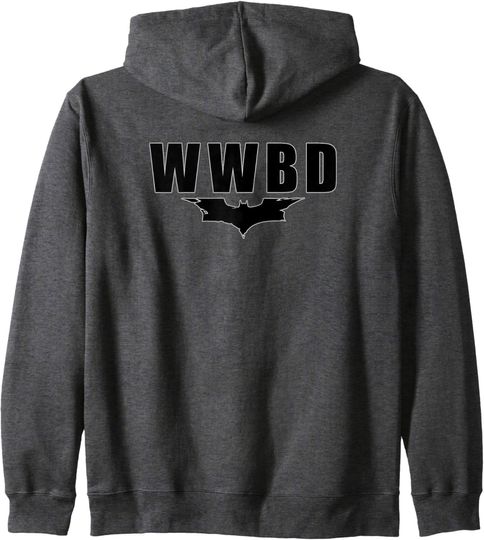 Batman Dark Knight WWBD Logo Zip Hoodie, Gift For Fans
