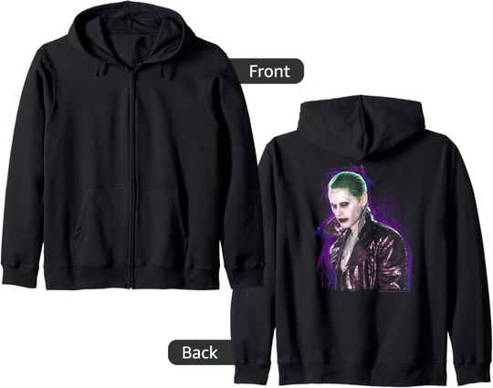 Suicide Squad Joker Stare Zip Hoodie, Gift For Fans