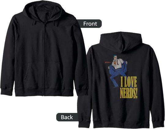 Superman I Love Nerds Zip Hoodie, Gift For Fans