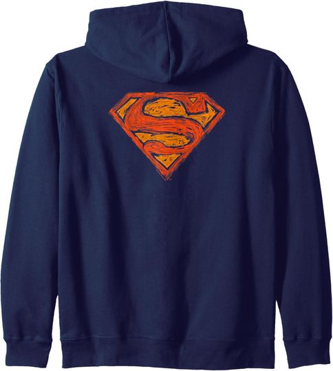 Superman Messy S Zip Hoodie, Gift For Fans