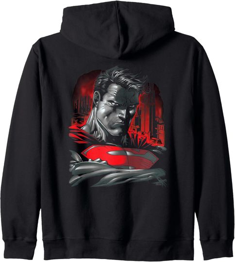 Superman Man of Steel Zip Hoodie, Gift For Fans