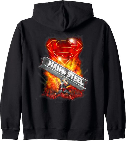 Superman Steel Girder Zip Hoodie, Gift For Fans