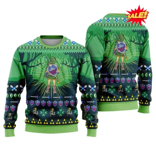 Zelda Korok Ugly Christmas Sweater, Legend Of Zelda Tears Of The Kingdom