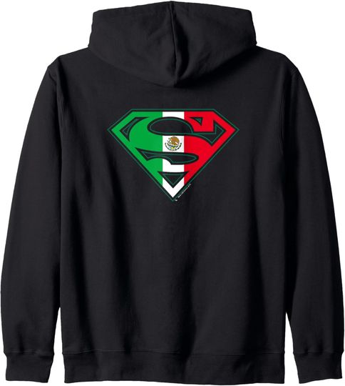 Discover Superman Mexican Shield Zip Hoodie, Gift For Fans