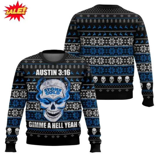 Discover Stone Cold Austin 3:16 Wrestling Entertainment Ugly Christmas Sweater