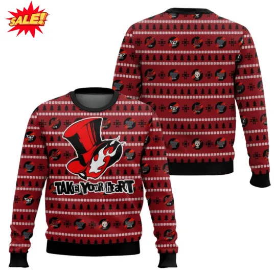 Discover Persona 5 Take Your Heart Ugly Christmas Sweater