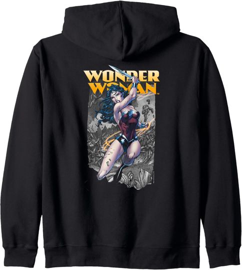 Wonder Woman Slice Zip Hoodie, Gift For Fans