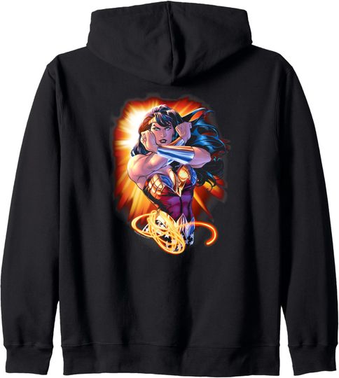 Wonder Woman Wonder Rays Zip Hoodie, Gift For Fans