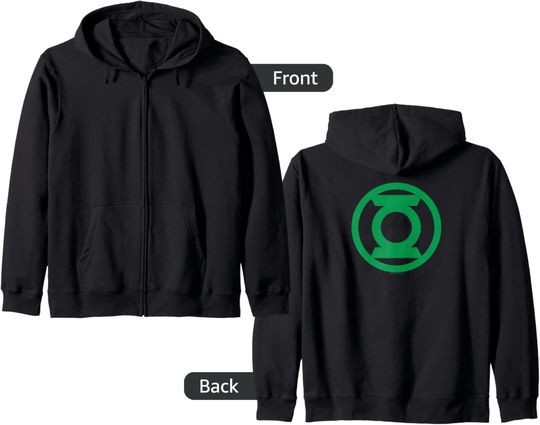 Discover Green Lantern Green Emblem Zip Hoodie, Gift For Fans