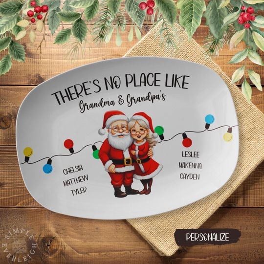 Personalized Christmas Serving Platter: Heat-Resistant Tableware
