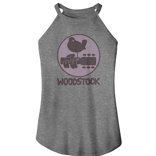 Woodstock Logo Gray Frost Women's Sleeveless Tank Top