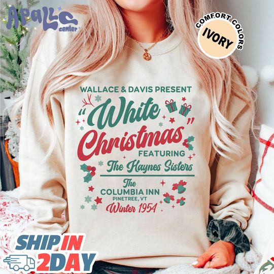 Retro White Christmas Movie Shirt, Wallace and Davis Shirt, White Christmas Movie, Haynes Sisters, Christmas White Movie 1954