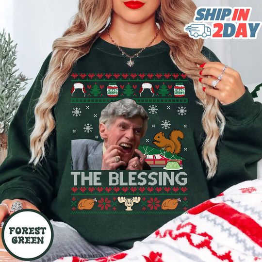 Discover Uncle Lewis The Blessing Ugly Sweatshirt, National Lampoon's Christmas Vacation, Ugly Christmas Xmas 2025 Gifts Sweatshirt, Xmas Vacation