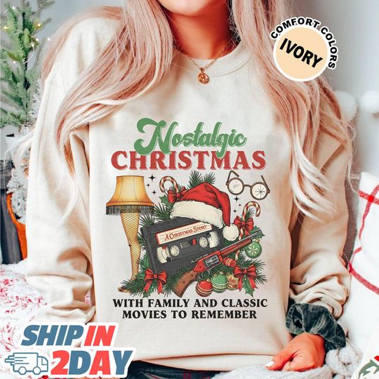 Discover Retro Christmas Story Sweatshirt, Leg Lamp Christmas Shirt, Oh Fudge, Christmas Story Quote Shirt, Christmas Movie Shirt, Christmas Gift