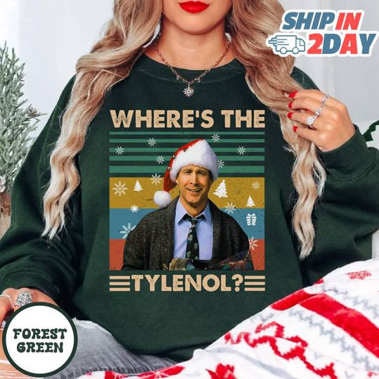 Retro Where's The Tylenol Clark Griswold Shirt, National Lampoon's Christmas Vacation Sweatshirt, Autism Awareness Shirt, Christmas Gift