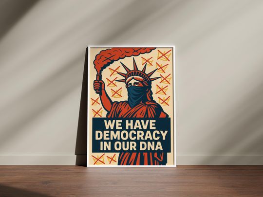 Discover Anti-Trump Protest Poster, Anti-Trump Print, Protect Democracy, No Kings Poster, Anti-Trump Wall Art, Democracy Protest Poster