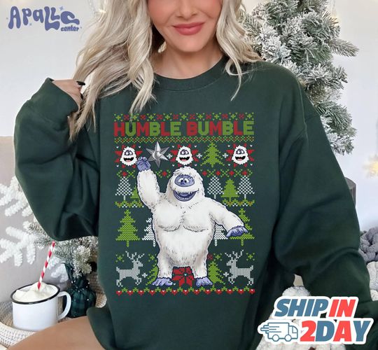 Discover Yeti Humble Bumble Ugly Sweater Shirt, Rudolph the Red-Nosed Reindeer, Rudolph Movie Characters, Merry Christmas, Retro Humble Bumble Shirt