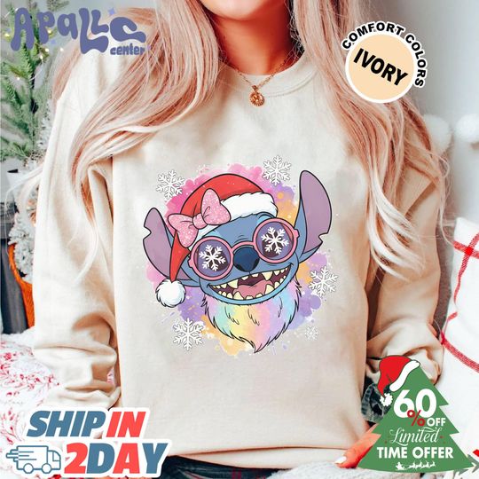 Discover Stitch Matching Family Holiday Christmas Shirt, Funny Stitch Xmas Group Tee, Couple Outfit, Christmas Squad WDW Disneyland