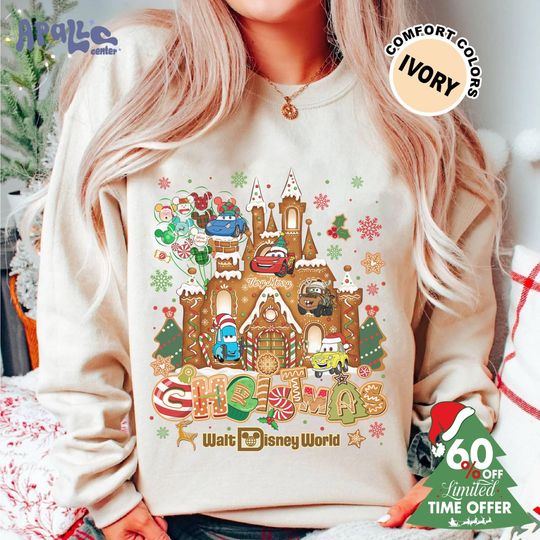 Discover Family Matching Christmas Shirt, Pixar Cars Very Merry Christmas Party 2025 Gingerbread Shirt, Pistion Cup Champion Tee, Radiator Springs