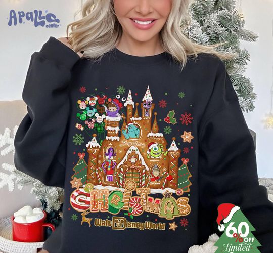 Discover Family Matching Christmas Shirt, Monsters Inc Very Merry Christmas Party 2025 Gingerbread Shirt, Disneyland All Characters Group Shirt