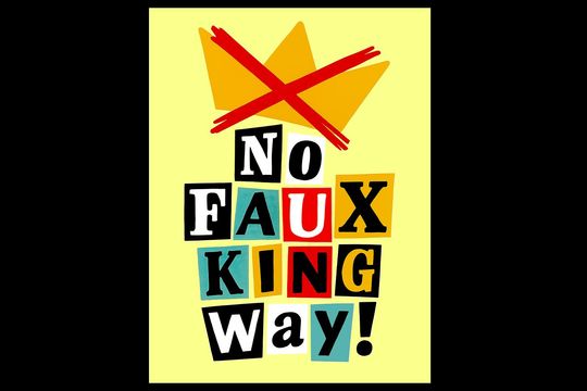 Discover No Faux King Way Sign PRINTABLE, Funny Anti-Trump Protest  Poster,  Anti Trump Sign