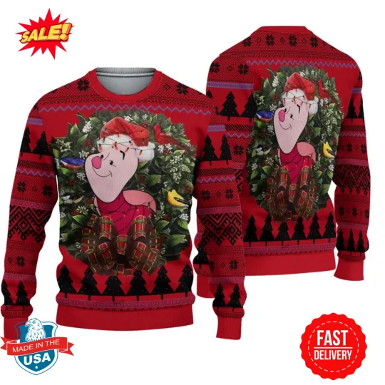 Discover Piglet Winnie The Pooh Disney Christmas Ugly Sweater