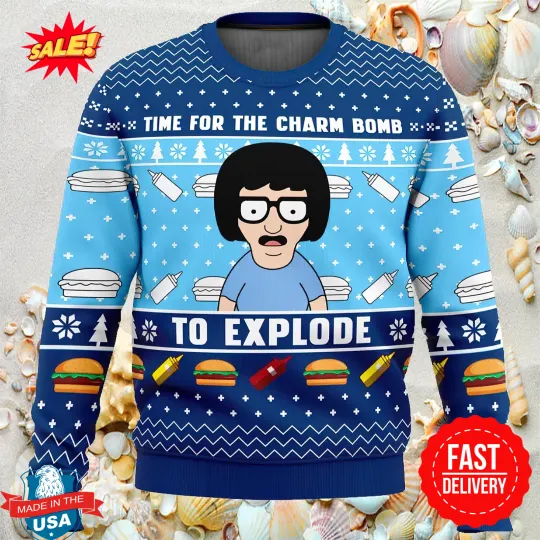 Discover Time For The Charm Bom To Explore Bobs Burgers Ugly Christmas Sweater