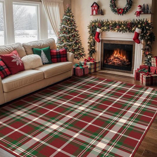 Christmas 6x9 Area Rugs for Living Room Bedroom