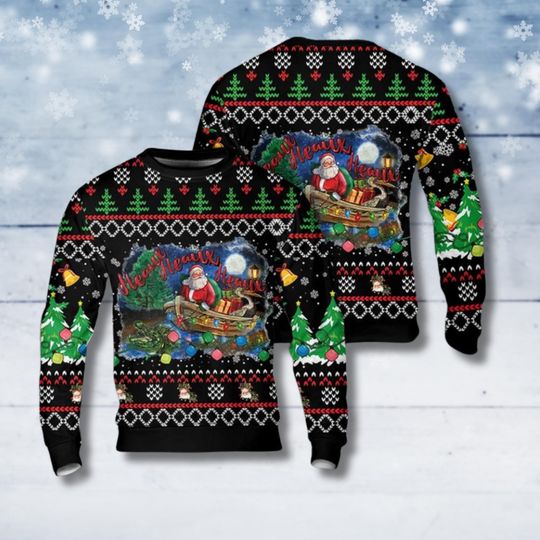 Discover Funny Santa Ugly Christmas Sweater, Merry Heaux Heaux Sweater
