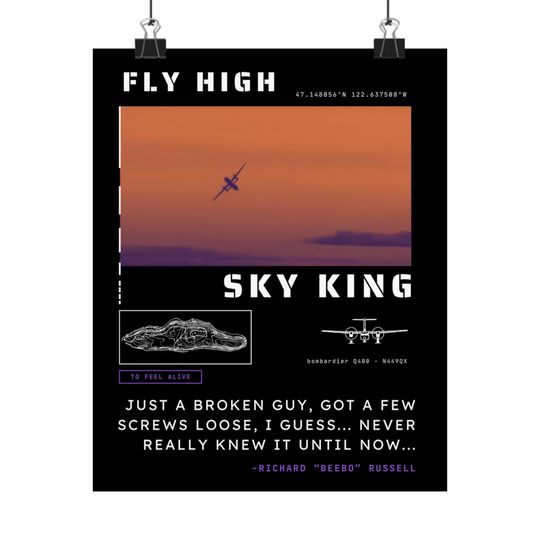 Discover Sky King Aviation Poster: Inspirational Matte Wall Art