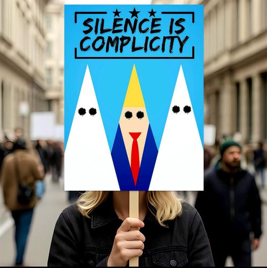 Anti-Trump Protest Poster Printable , No Kings Day Protest Sign For Rally, Resist Fascism Protest Sign