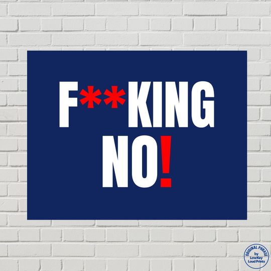 Discover No Kings Protest Poster  F-KING NO Anti-Trump March Sign (Printable PDF, 2 sizes)
