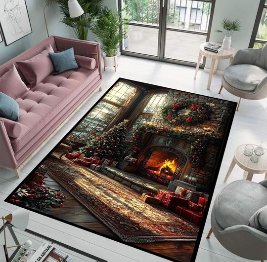 Discover Washable Christmas Rug: Non-Slip Festive Holiday Decor