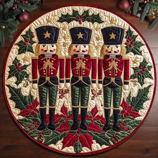 3D Printed Effect Nutcracker Christmas Rug, Christmas Welcome Mat