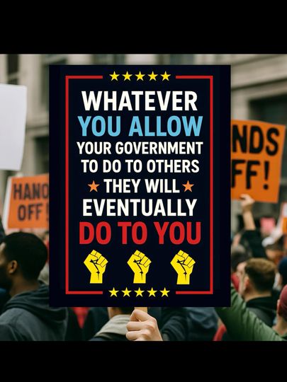 Discover Protect Democracy Protest Poster, No Kings Day Protest Sign, Anti-Trump Political Activist Poster, Rally Sign, Resist Fascism Protest Poster